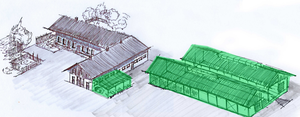 Traunsteiner Konzept - Umbau des alten Stalls für Technikräume und Neubau eines Laufstalles für die Tiere mit einem Laufhof zwischen beiden Bereichen. / © S. Bauer Traunsteiner Konzept - Umbau des alten Stalls für Technikräume und Neubau eines Laufstalles für die Tiere mit einem Laufhof zwischen beiden Bereichen.